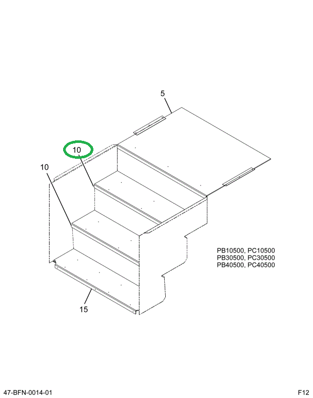 2226995C2 Tread, Step Pebble W/pebble No