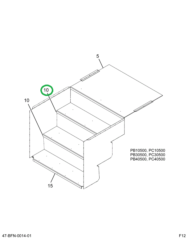 2227055C1 Tread, Step Ribbed