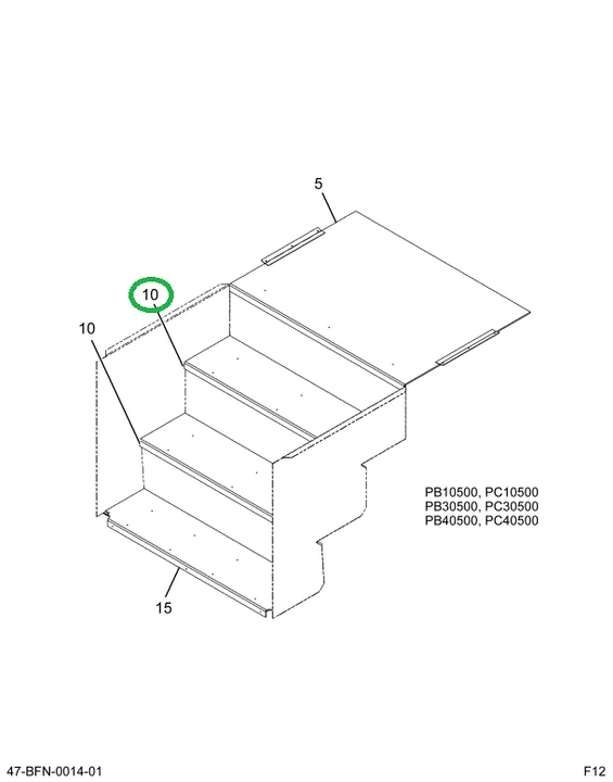 2227058C1 Tread, Step Top Vinyl Ribbed L