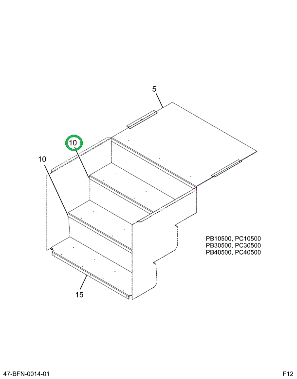 2227059C1 Tread, Step, Bus, Ribbed