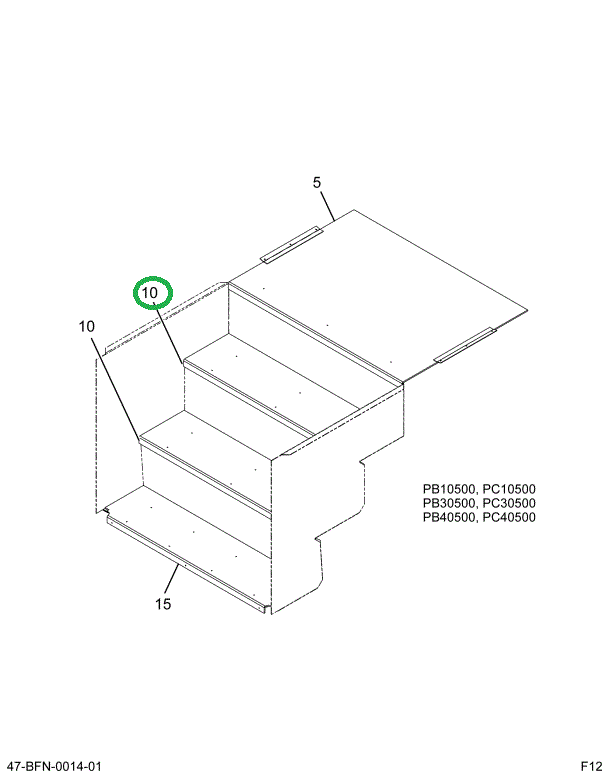 2227061C1 Tread, Step Ribbed