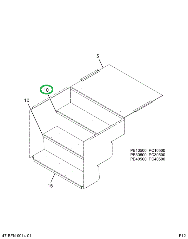 2227162C2 TREAD  STEP  TOP VINYL PEBBLE
