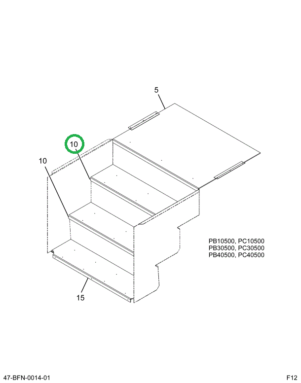 2227163C2 TREAD STEP TOP VINYL PEBBLE