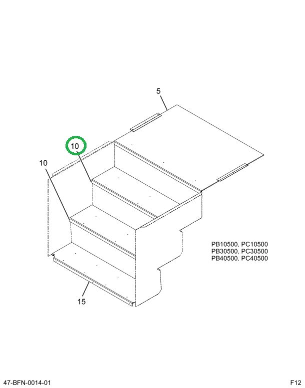 2227164C2 TREAD  STEP  TOP VINYL PEBBLE
