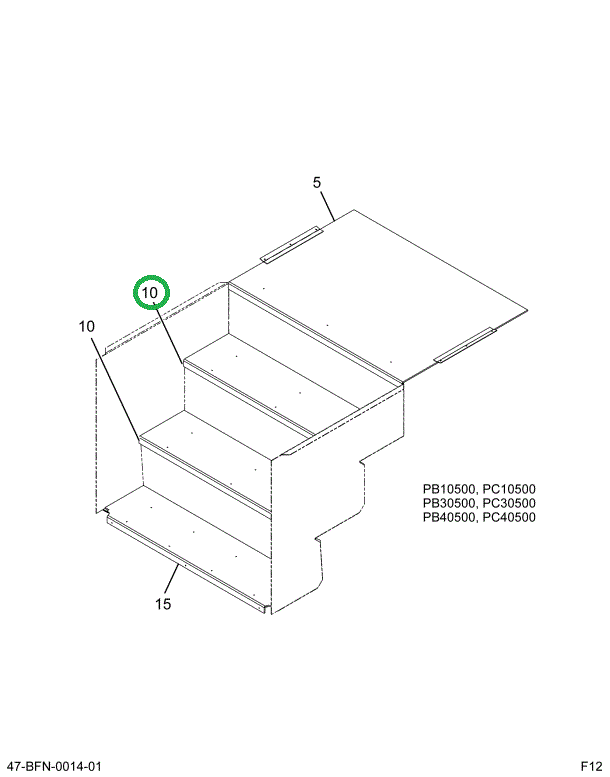 2227166C2 TREAD STEP TOP VINYL PEBBLE