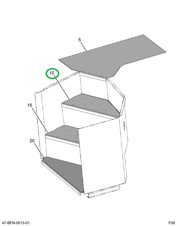 2227181C1 Tread, Step Top Vinyl Pebble W