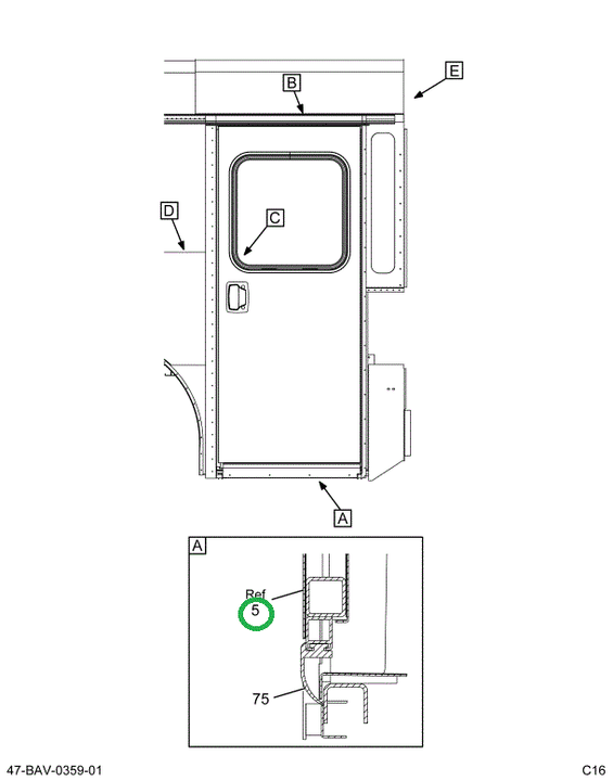2227450C2 Casing Assembly, Door Manual S