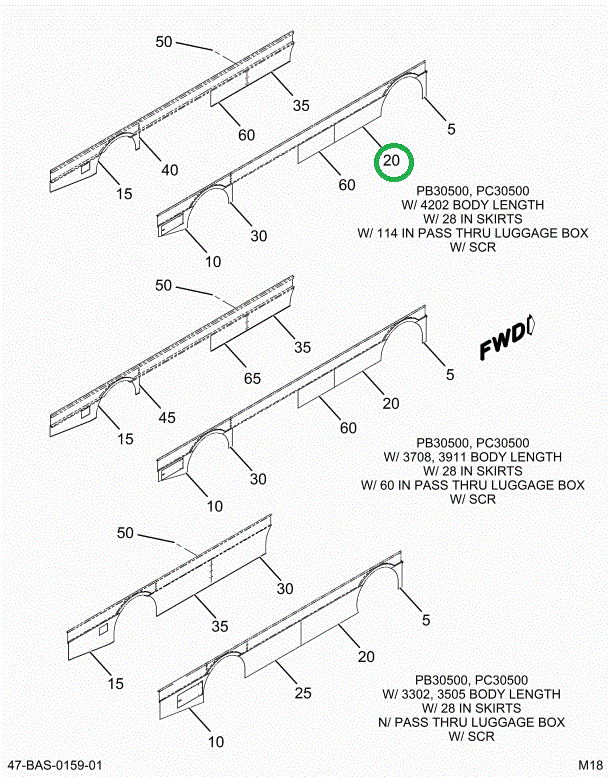 2227767C1 SKIRT  AFT OF FWD WHEEL POCKET