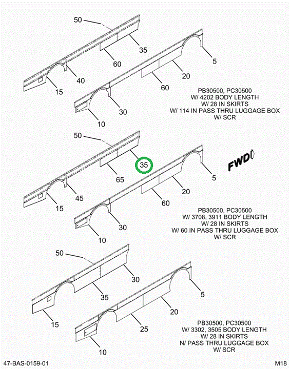 2227792C1 Skirt, Forward, Rear Wheel Poc