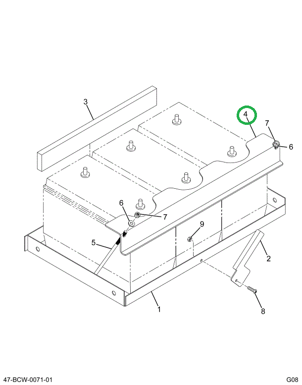 2228020C2 CLAMP  HOLD DOWN BATTERY 3 GRO