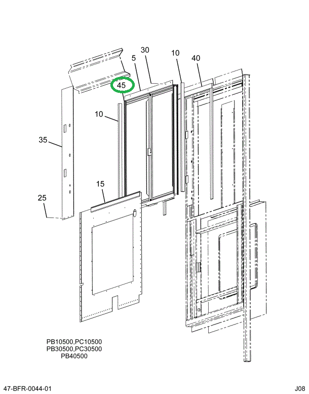 2228431C2 POST,CAP INTERIOR DRIVERS WIND