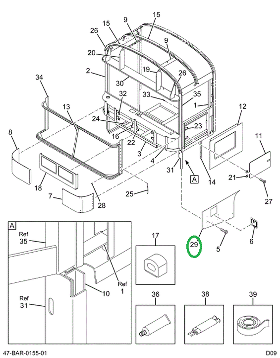 2228640C1 Skirt, Bus Body, Driver Side,