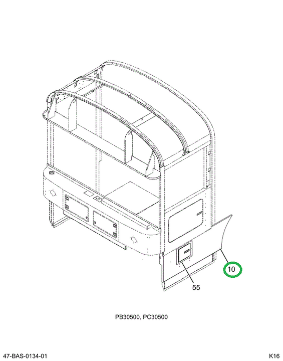 2228642C1 SKIRT  DRIVER SIDE 28 IN 3 QT