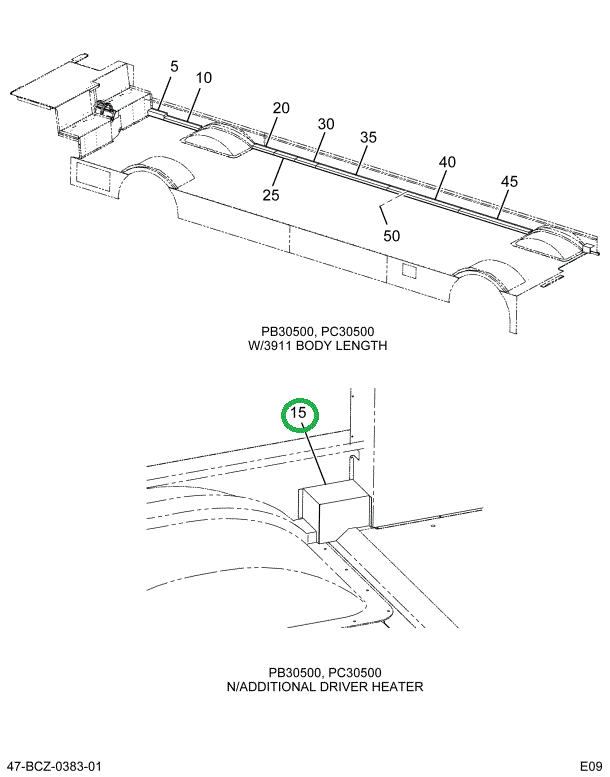 2228750C1 Cover, Bus Body Heater Hose N/