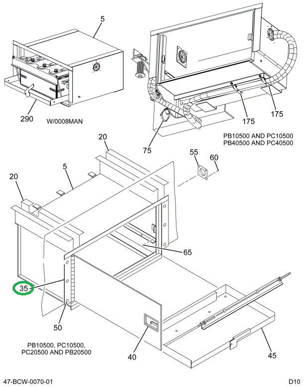 2228949C93 PANEL ,ASSY W/DOOR BTRY BOX PI