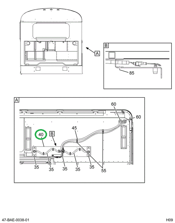 2229006C91 Support Assembly Fire Ext Spra