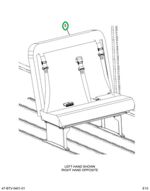 2229168C92 Seat, Left Hand 3pt 39 4leg Tr