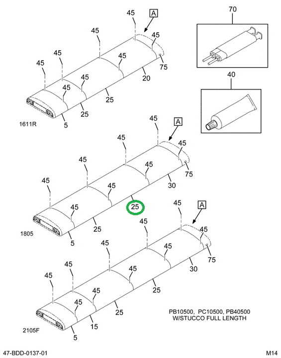 2229422C4 Lining, Over Head, Bus Body, S