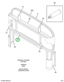2229433C3 FRAME, , ASSY WDO REAR KICKOUT