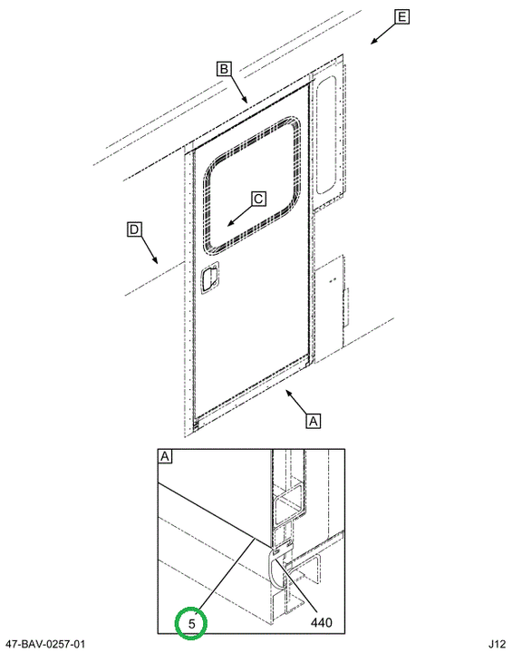 2229498C91 Door Assembly, Manual Altn Sed