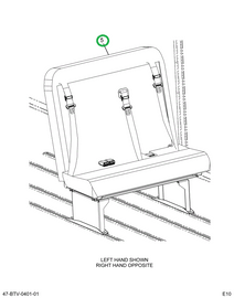 2229755C92 Seat, Right Hand 3pt 39 4leg T