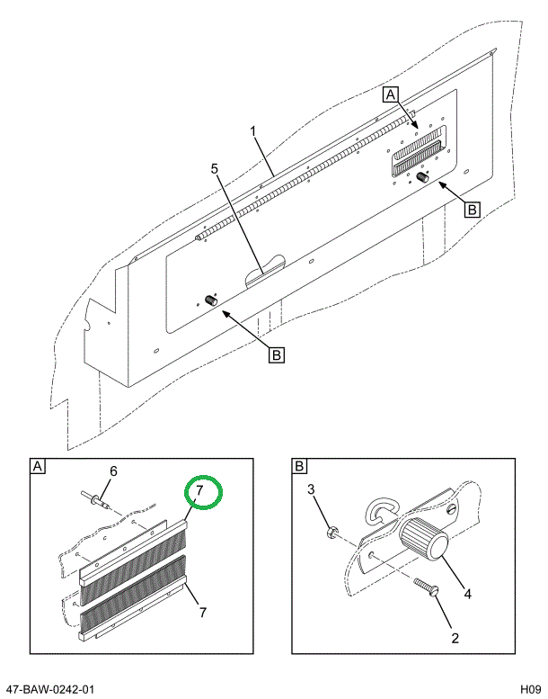 2230070C1 BRUSH  ELEC ENTR DOOR COVER