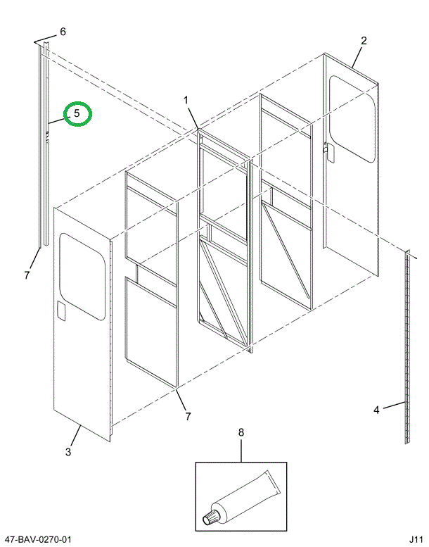 2230075C1 Brace Sedan Door Skin