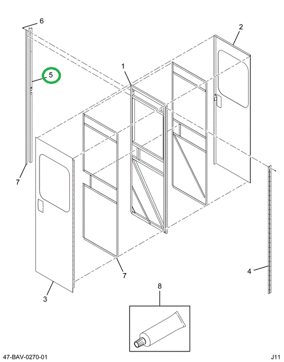 2230075C1 Brace Sedan Door Skin