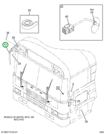 2230195C92 MIRROR  ASSY OPEN VIEW R HEATE