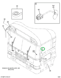 2230208C91 Mirror Assembly Open View Left