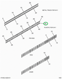 2230283C1 CAP END LIGHT BAR L REAR FLOR