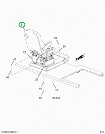 2230467C92 Seat 42 Pvl Black W/ci Without