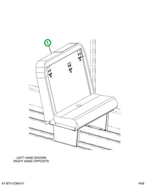 2230872C91 Seat, 4- Leg L 3pt 39 Inch 42v