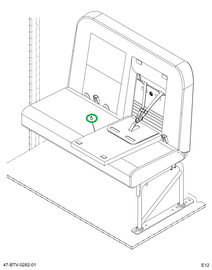 2232057C92 Seat, Right Hand Cr 39 2leg Wa