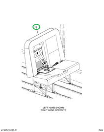 2232114C92 Seat, Left Hand Cr 39 6leg Tru