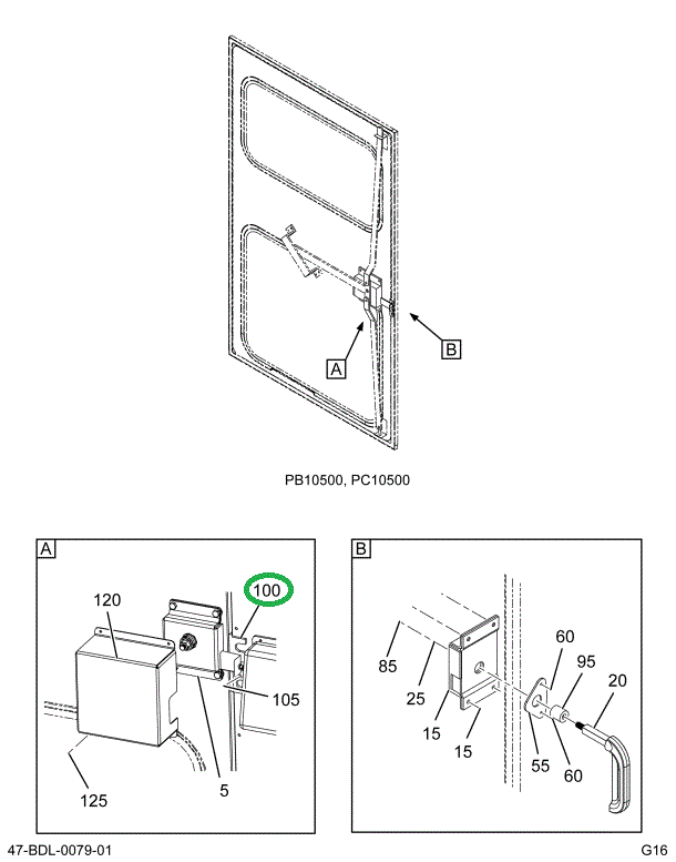 2232340C3 STRIKER, LATCH, BUS BODY , EME
