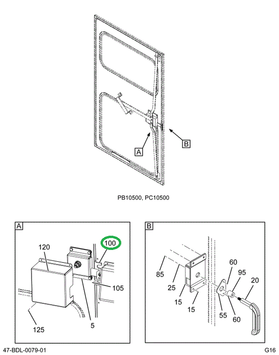 2232340C3 STRIKER, LATCH, BUS BODY , EME