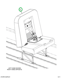 2232402C92 Seat, Left Hand Cr 30 4leg Tru