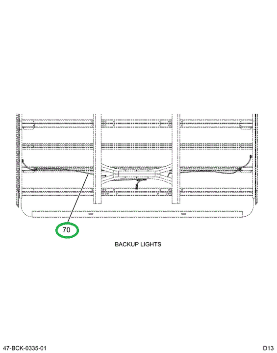 2232667C91 Harness, Backup Alarm, 218 In.