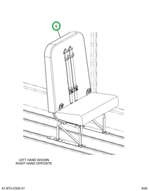 2232878C92 Seat, Right Hand 3pt 30 4leg T