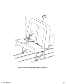 2233393C91 Seat, Left Hand Cr 39 4leg Fl