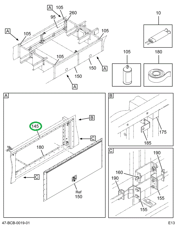 2233495C94 FRAME, DOOR , ASSY PT LUGG BOX