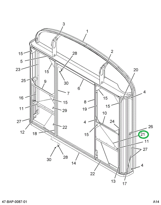 2233538C2 Support, Gusset 20 X 13