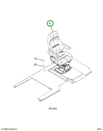 2233543C91 Seat, Driver, National Prem Bl