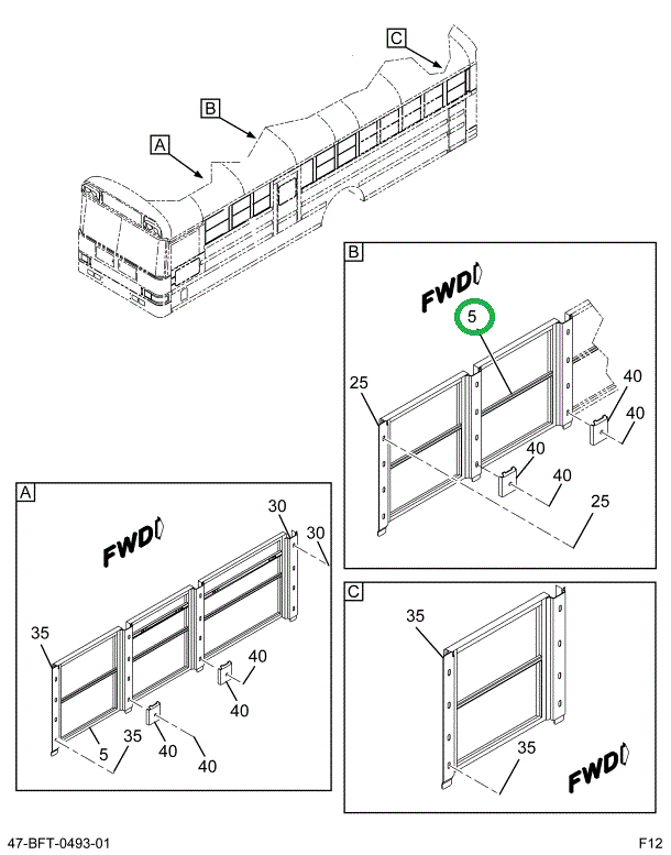 2233795C94 WINDOW, PASS SPLIT SASH , ASSY