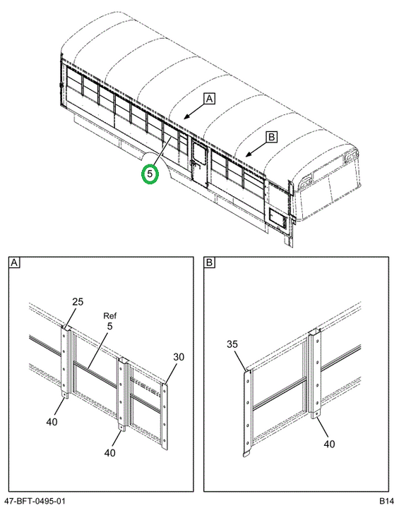 2233802C94 Sash Assy, Window, Bus, Passen