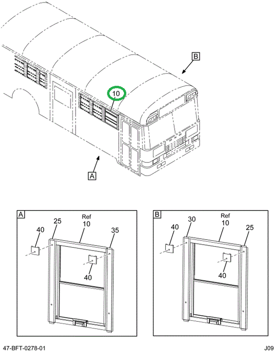 2233843C94 Window Pass Split Sash Assembl