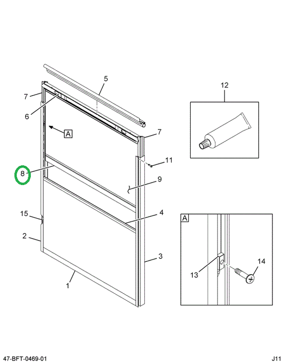 2234035C3 EXTRUSION  ALUMINUM  WDO SLIDI