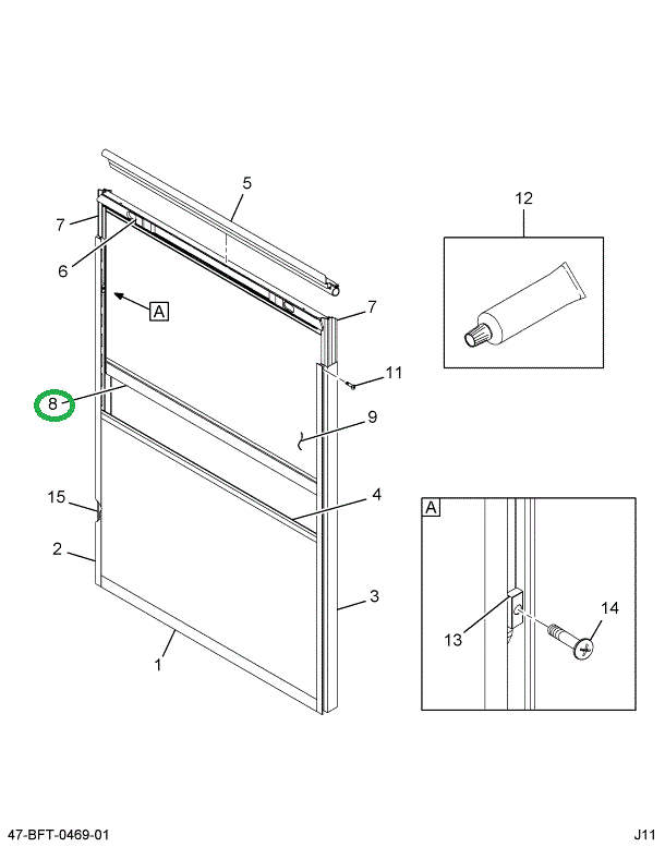 2234038C3 EXTRUSION  ALUMINUM  WDO SLIDI