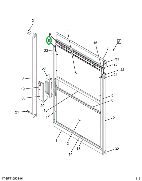 2234042C2 EXTRUSION  ALUMINUM  K/O INNER
